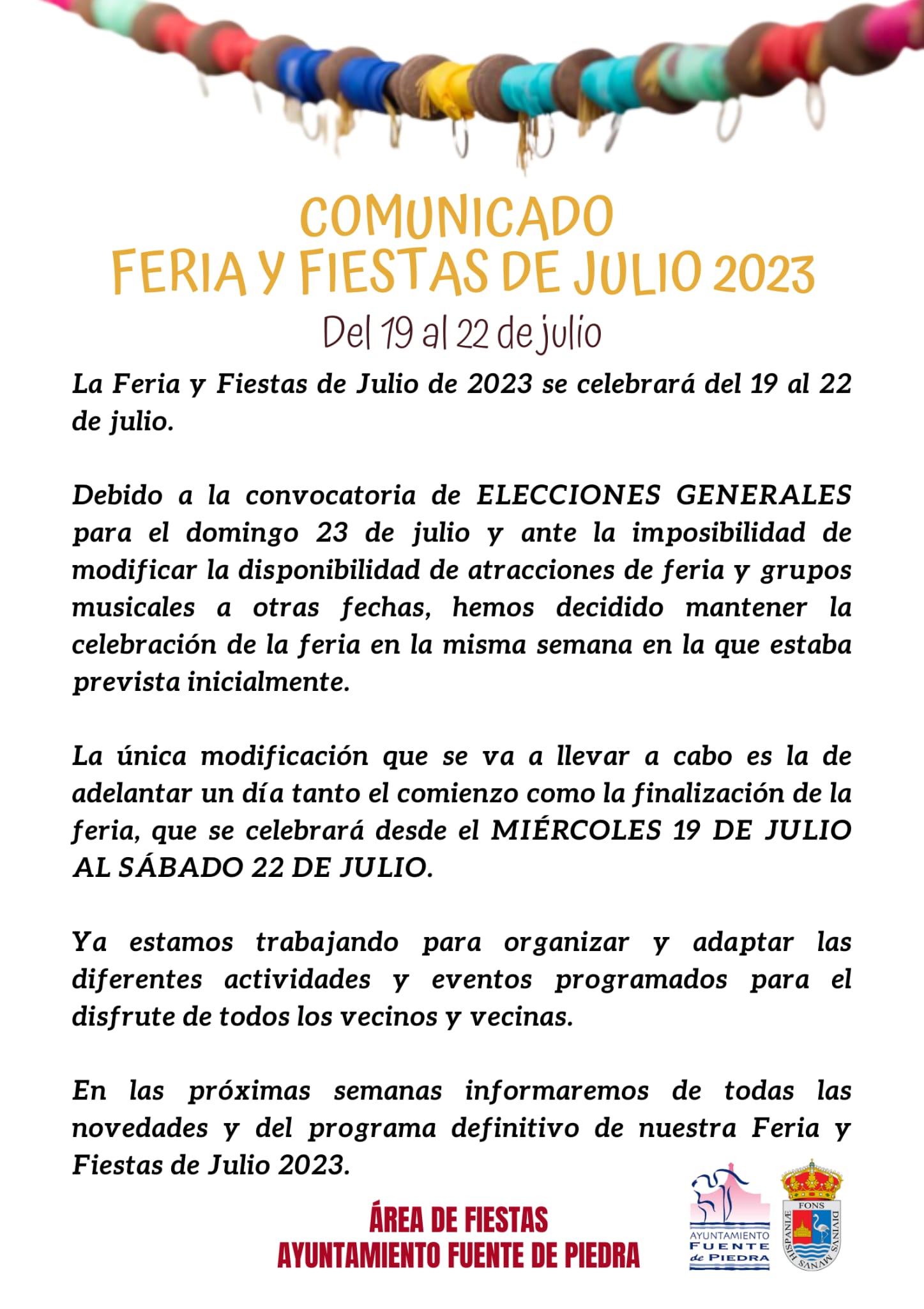 fechas feria 2023
